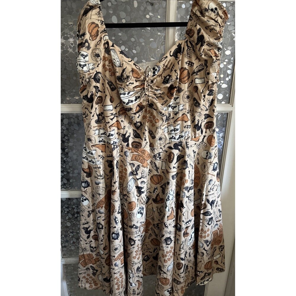 Magnolia Park Halloween Dress 4 XL Pockets Retro Swing Cotton Pinup